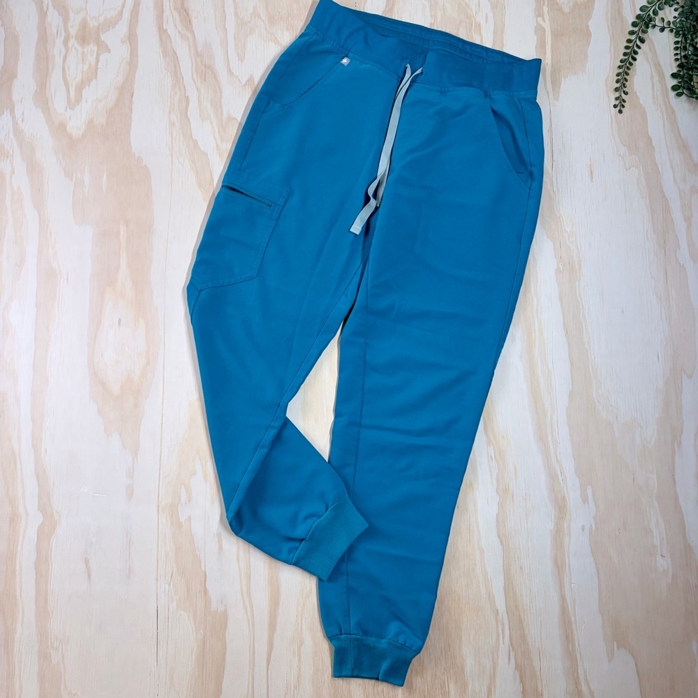FIGS Zamora Jogger Scrub Pants Small Teal FIONx Technical Collection
